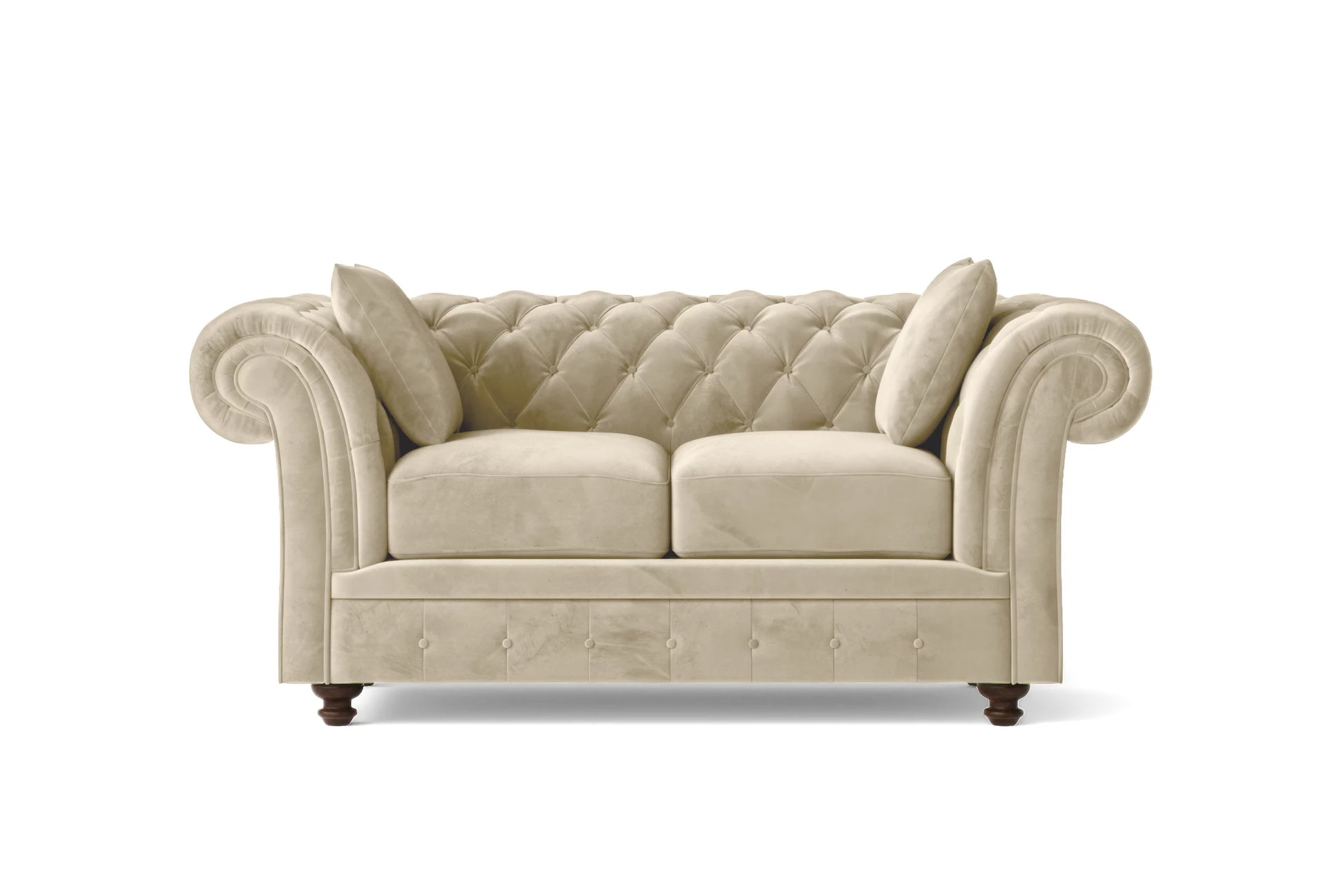 Pesaro 2 Seater Sofa Cream Velvet