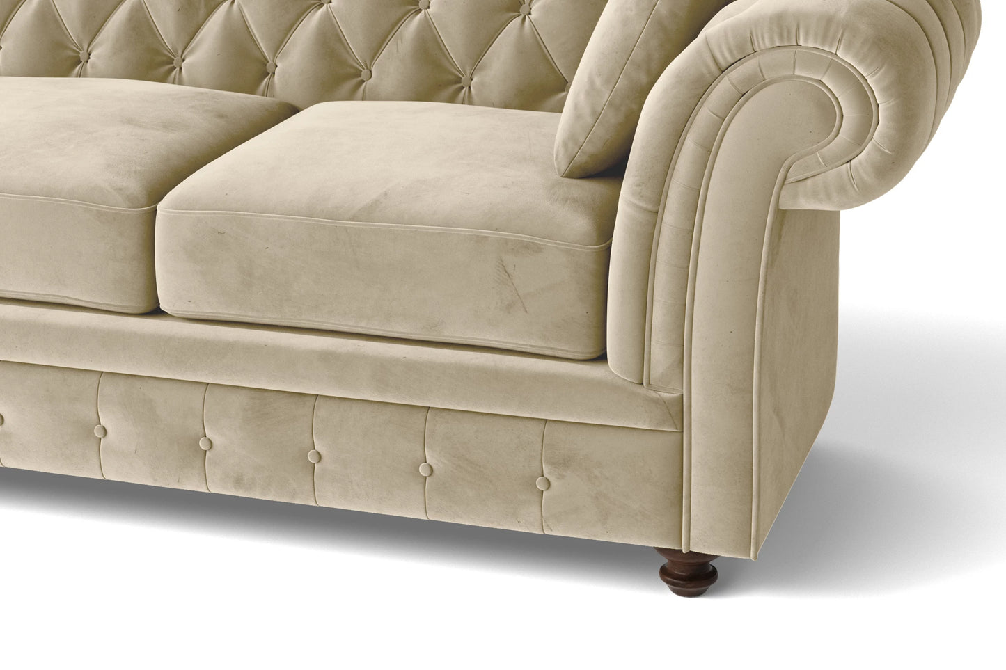 Pesaro 2 Seater Sofa Cream Velvet