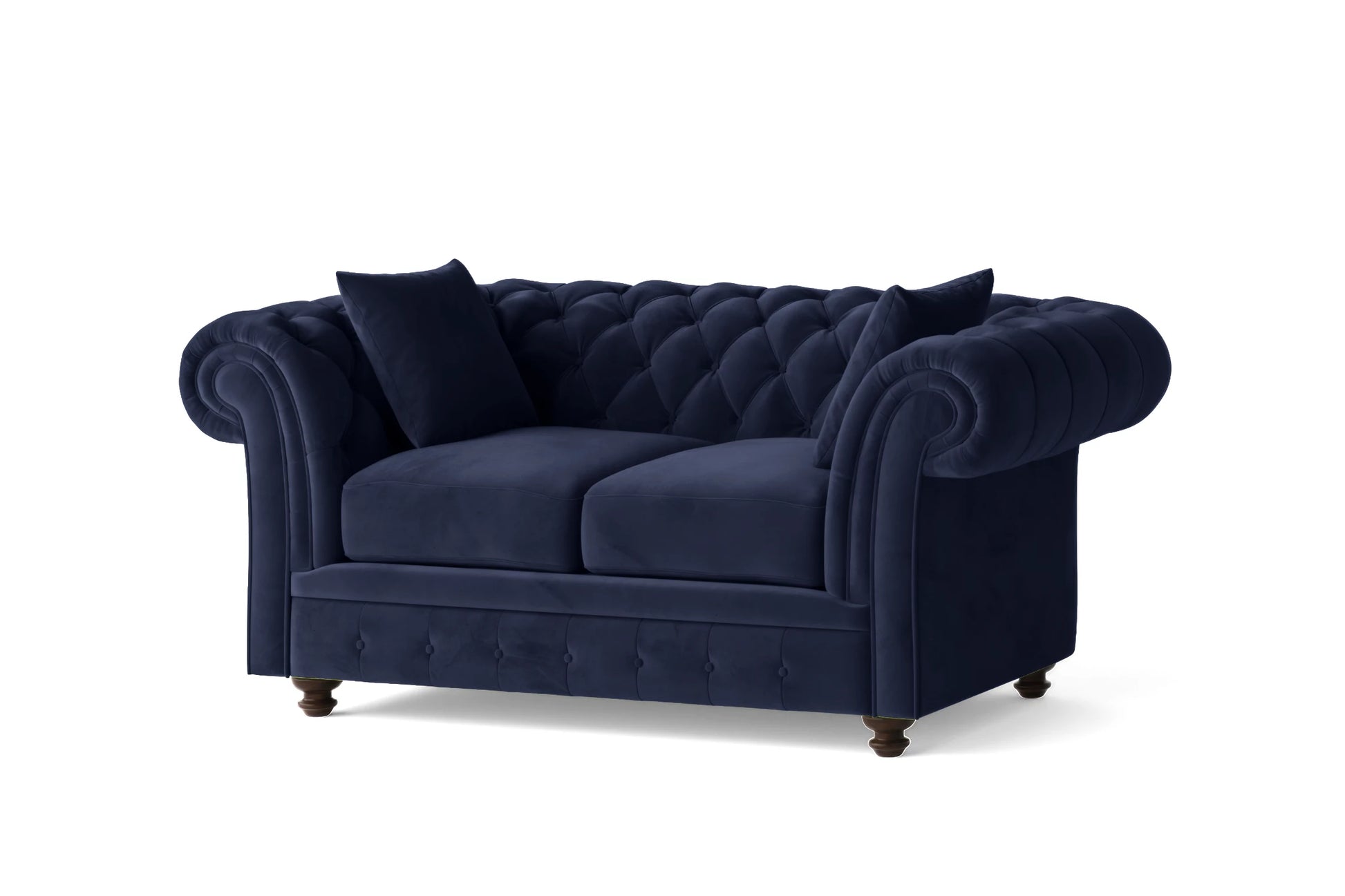 Pesaro 2 Seater Sofa Dark Blue Velvet