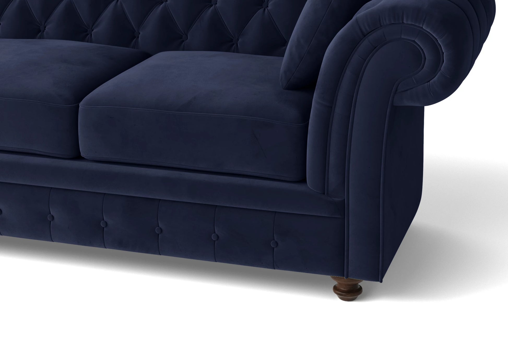 Pesaro 2 Seater Sofa Dark Blue Velvet