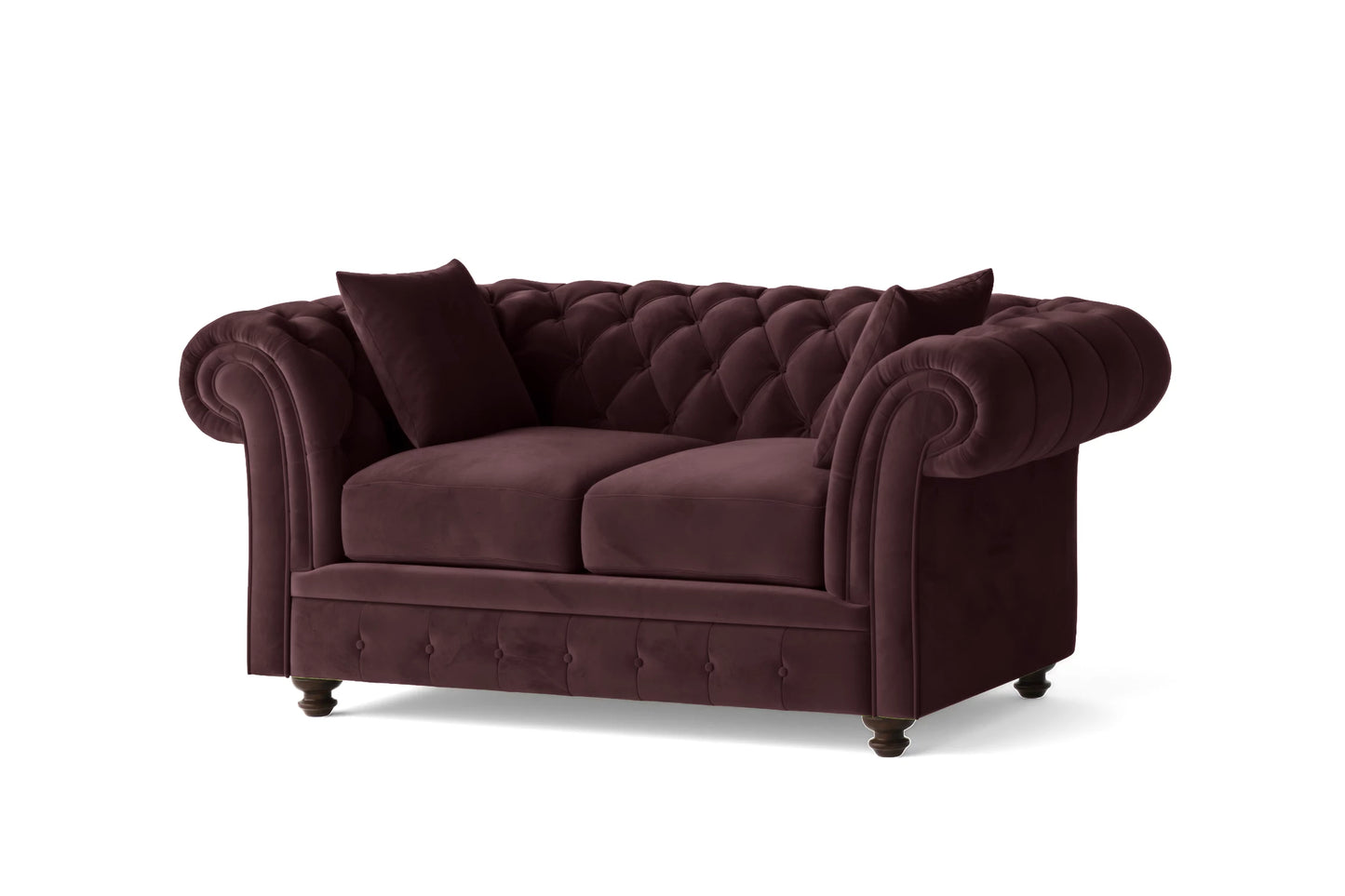 Pesaro 2 Seater Sofa Grape Velvet