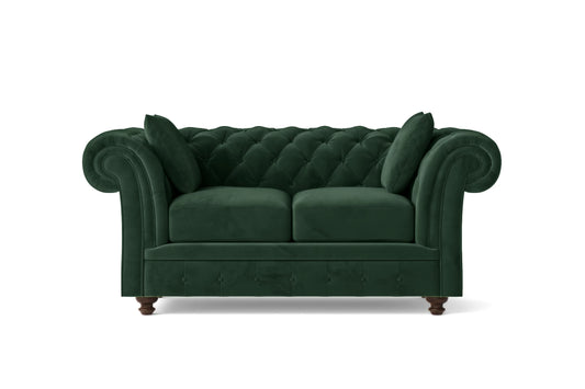 Pesaro 2 Seater Sofa Green Velvet