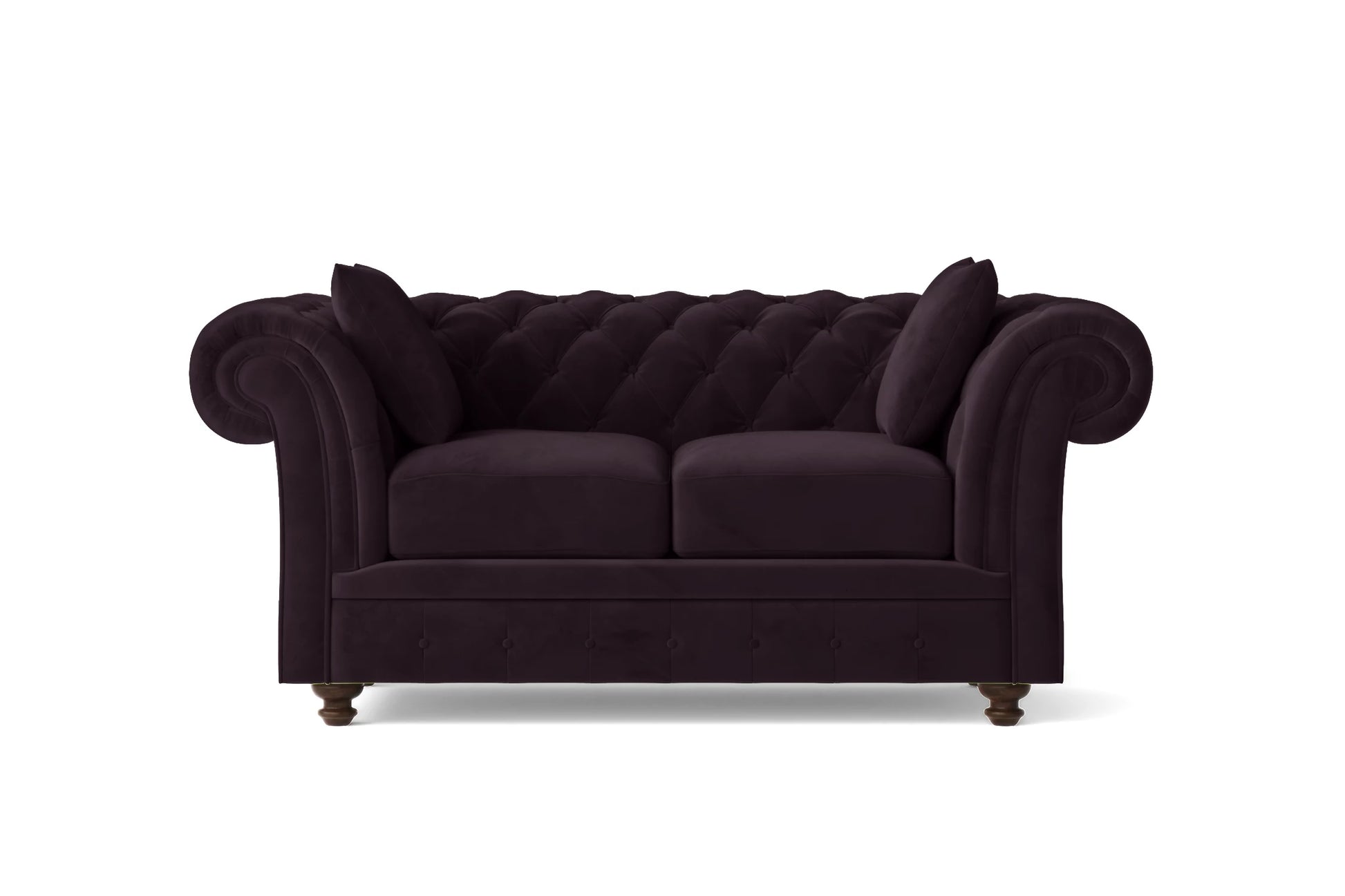 Pesaro 2 Seater Sofa Purple Velvet