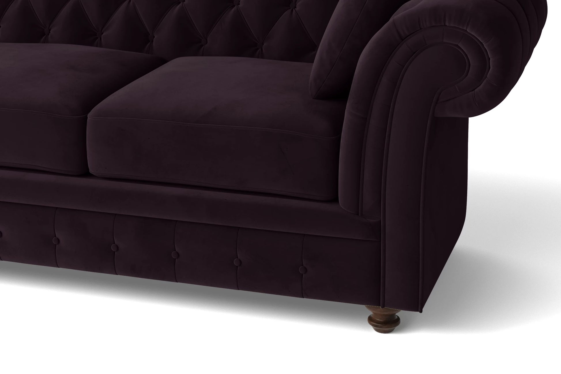 Pesaro 2 Seater Sofa Purple Velvet