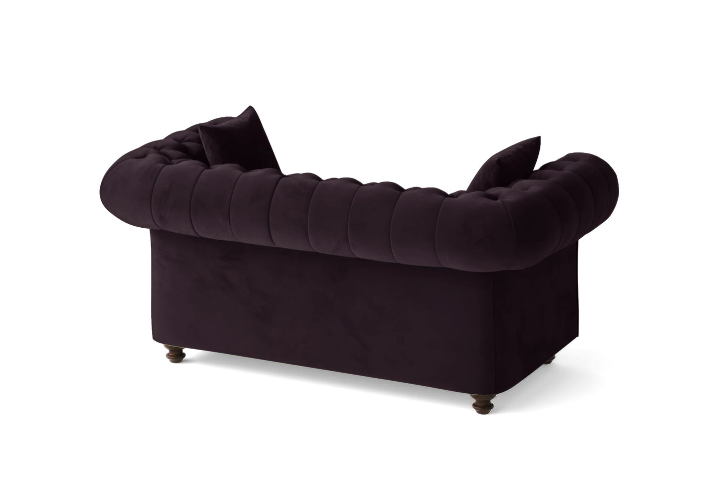 Pesaro 2 Seater Sofa Purple Velvet