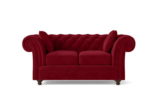 Pesaro 2 Seater Sofa Red Velvet