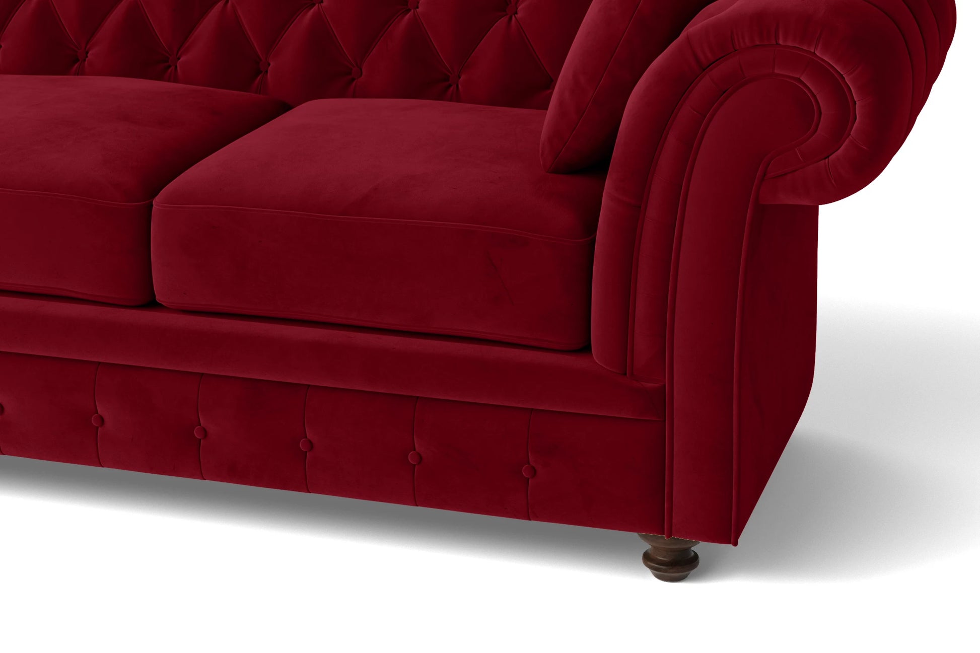 Pesaro 2 Seater Sofa Red Velvet