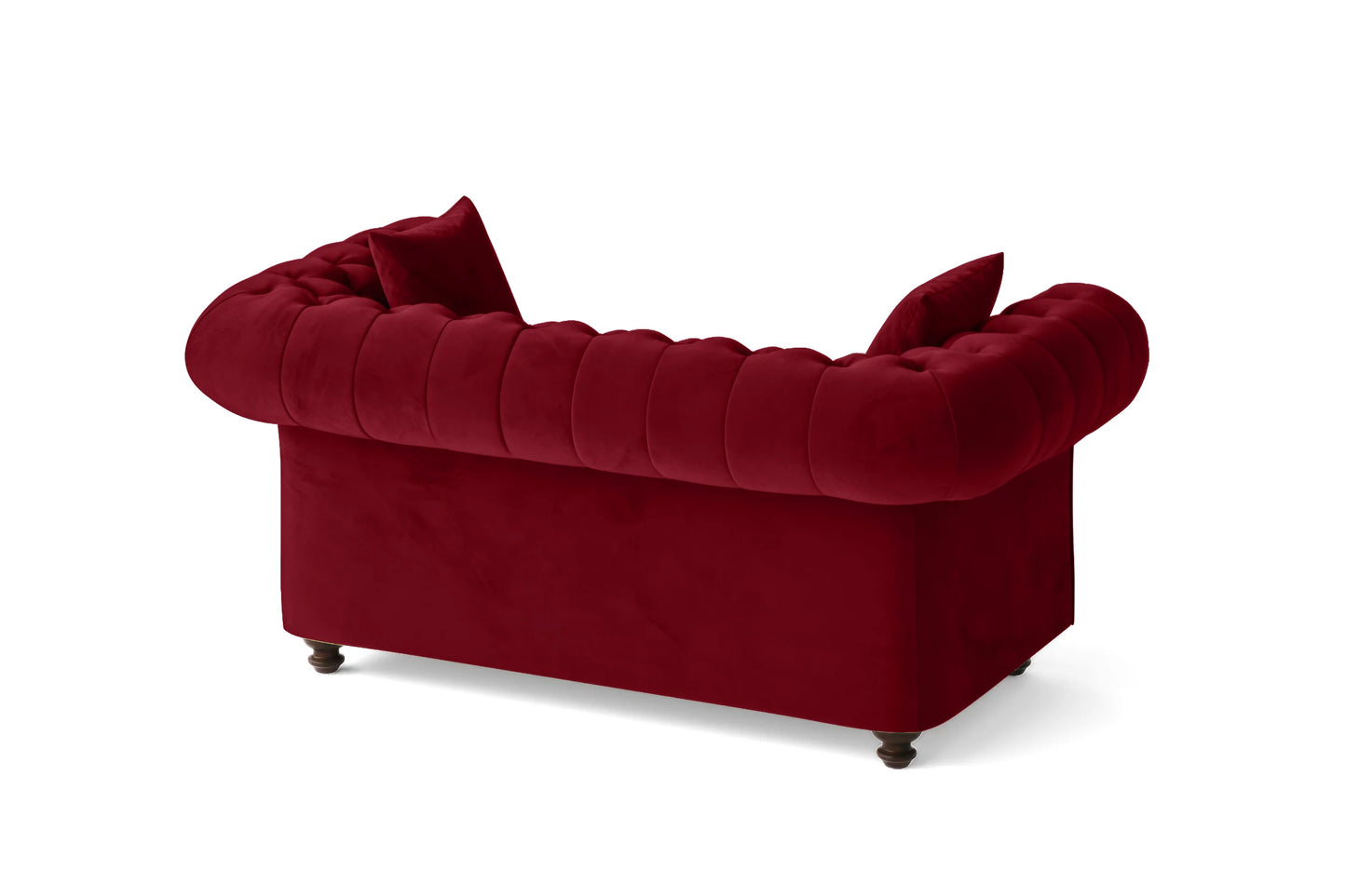 Pesaro 2 Seater Sofa Red Velvet