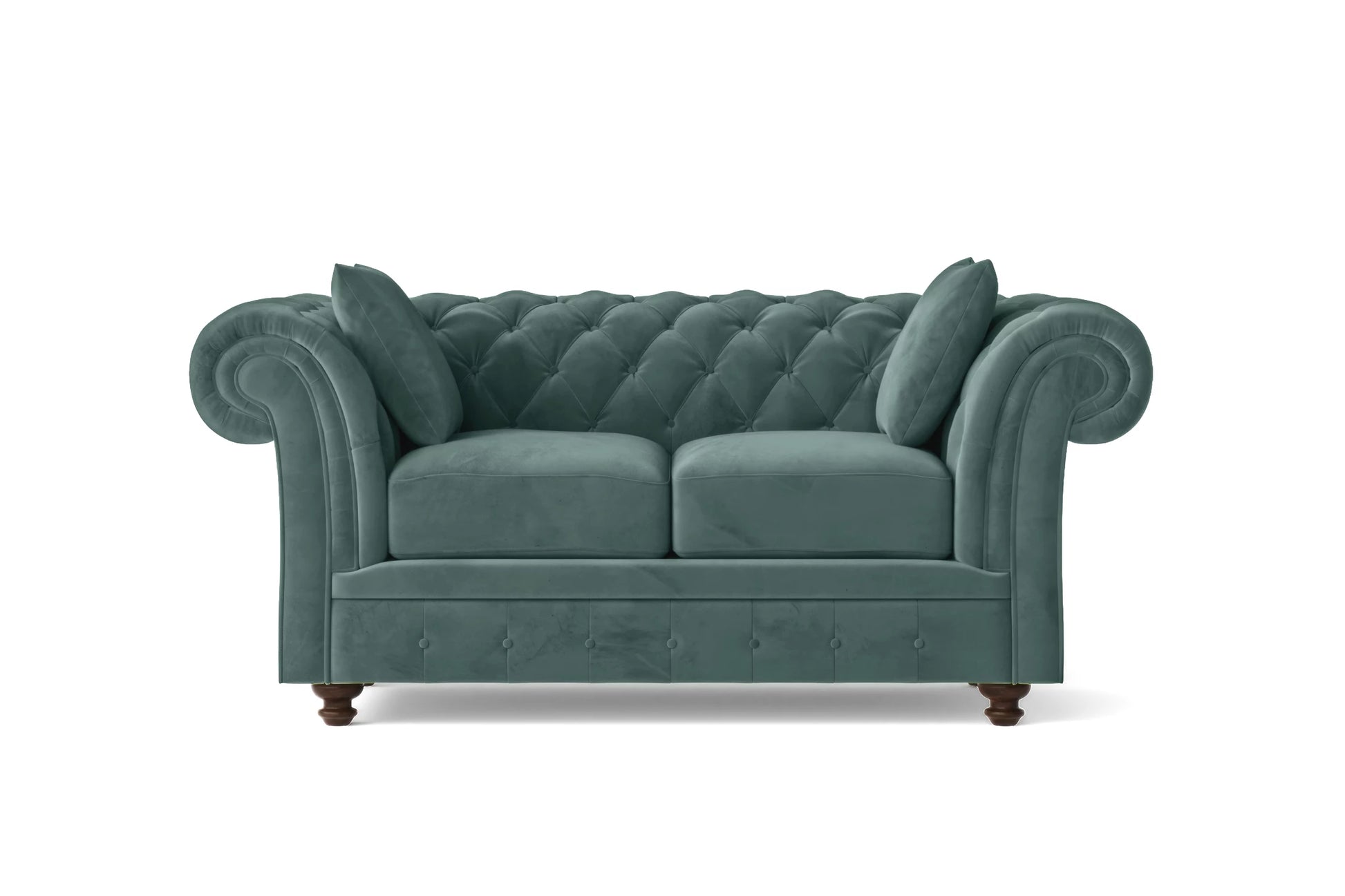 Pesaro 2 Seater Sofa Teal Velvet