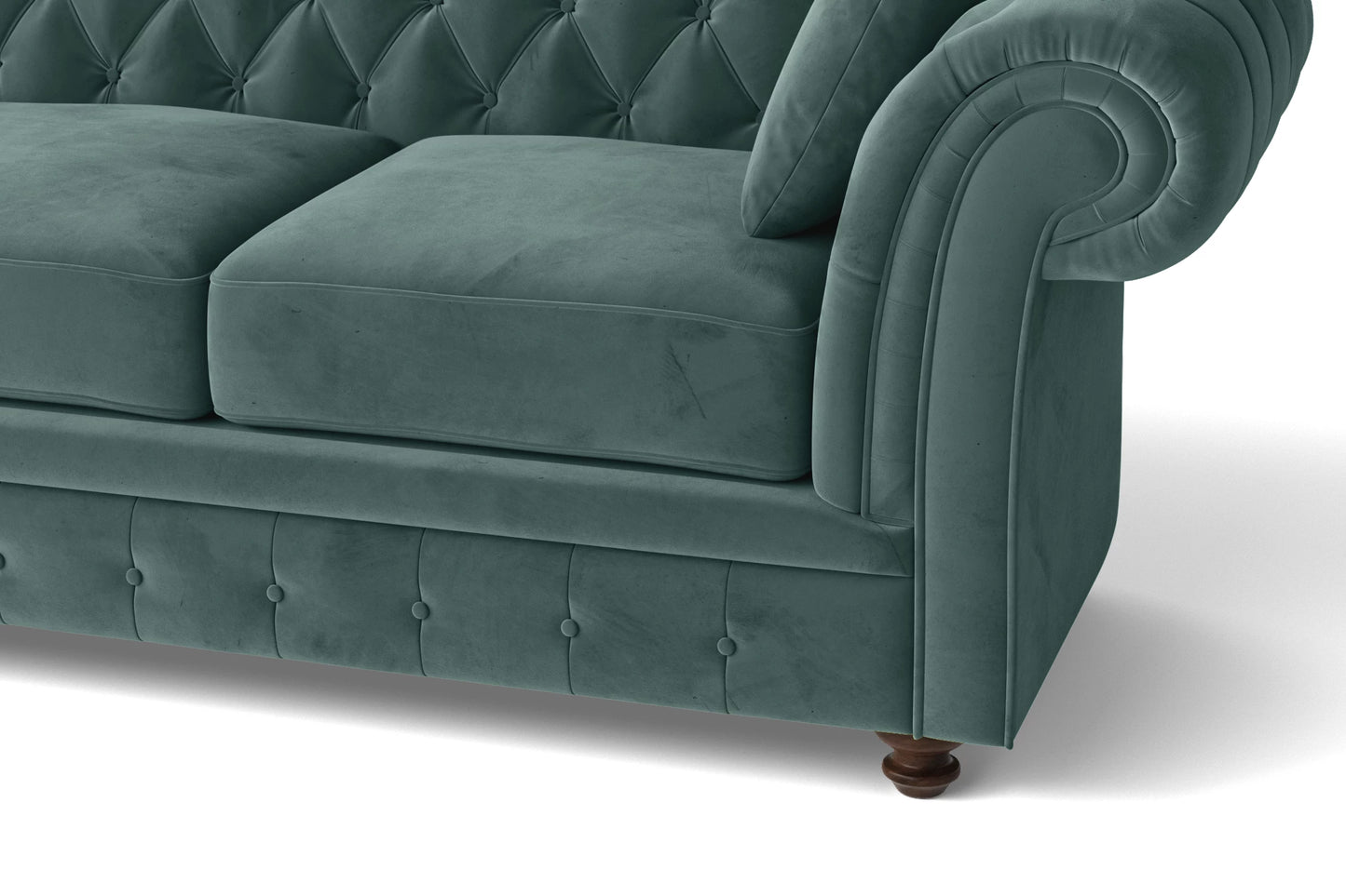 Pesaro 2 Seater Sofa Teal Velvet