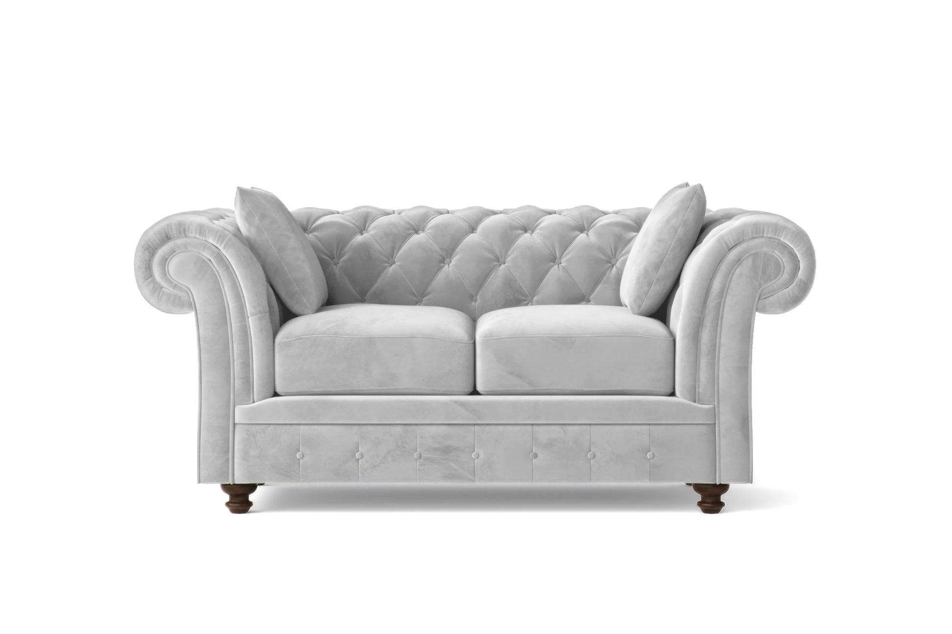 Pesaro 2 Seater Sofa White Velvet