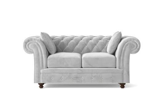 Pesaro 2 Seater Sofa White Velvet