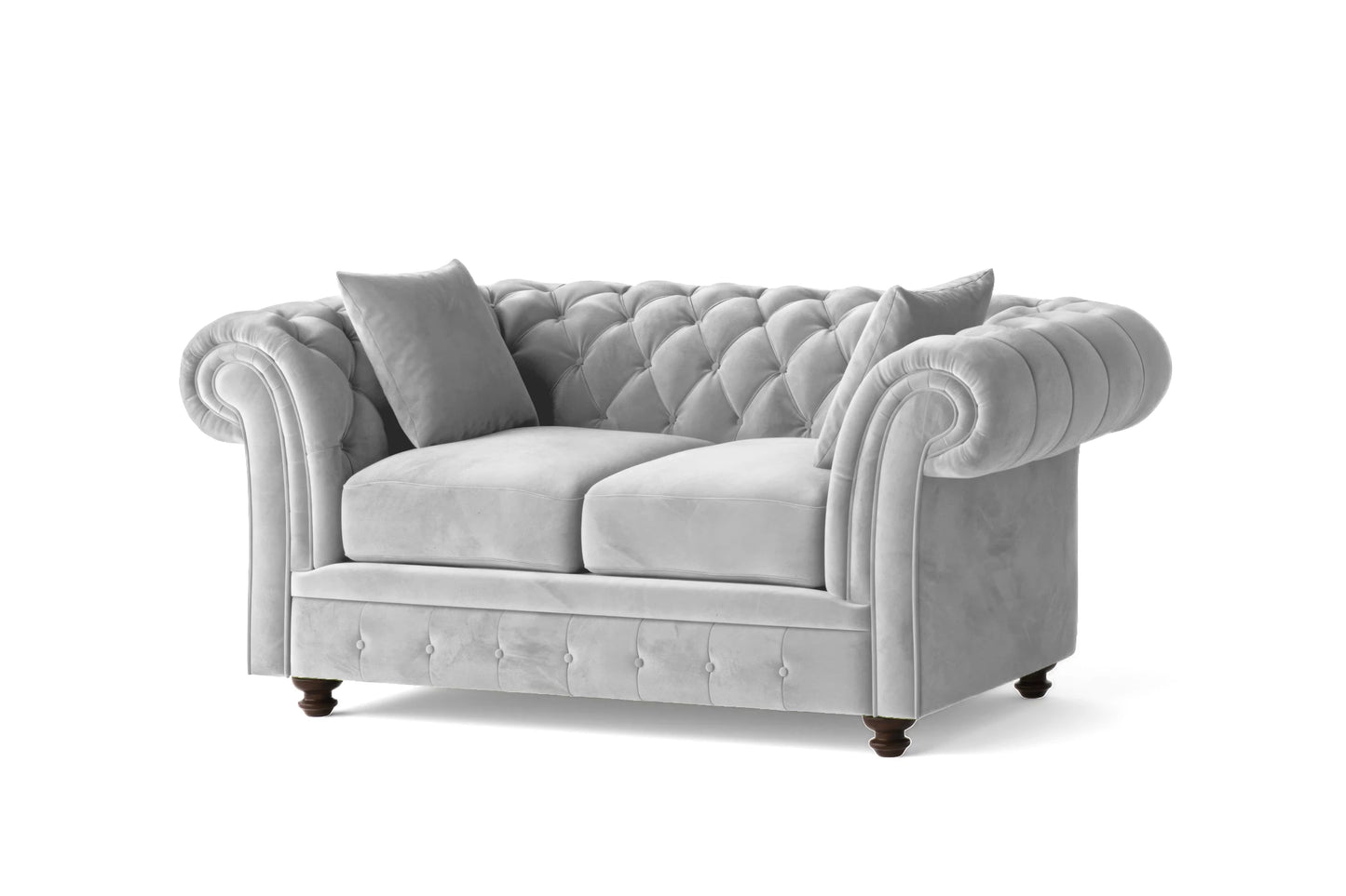 Pesaro 2 Seater Sofa White Velvet