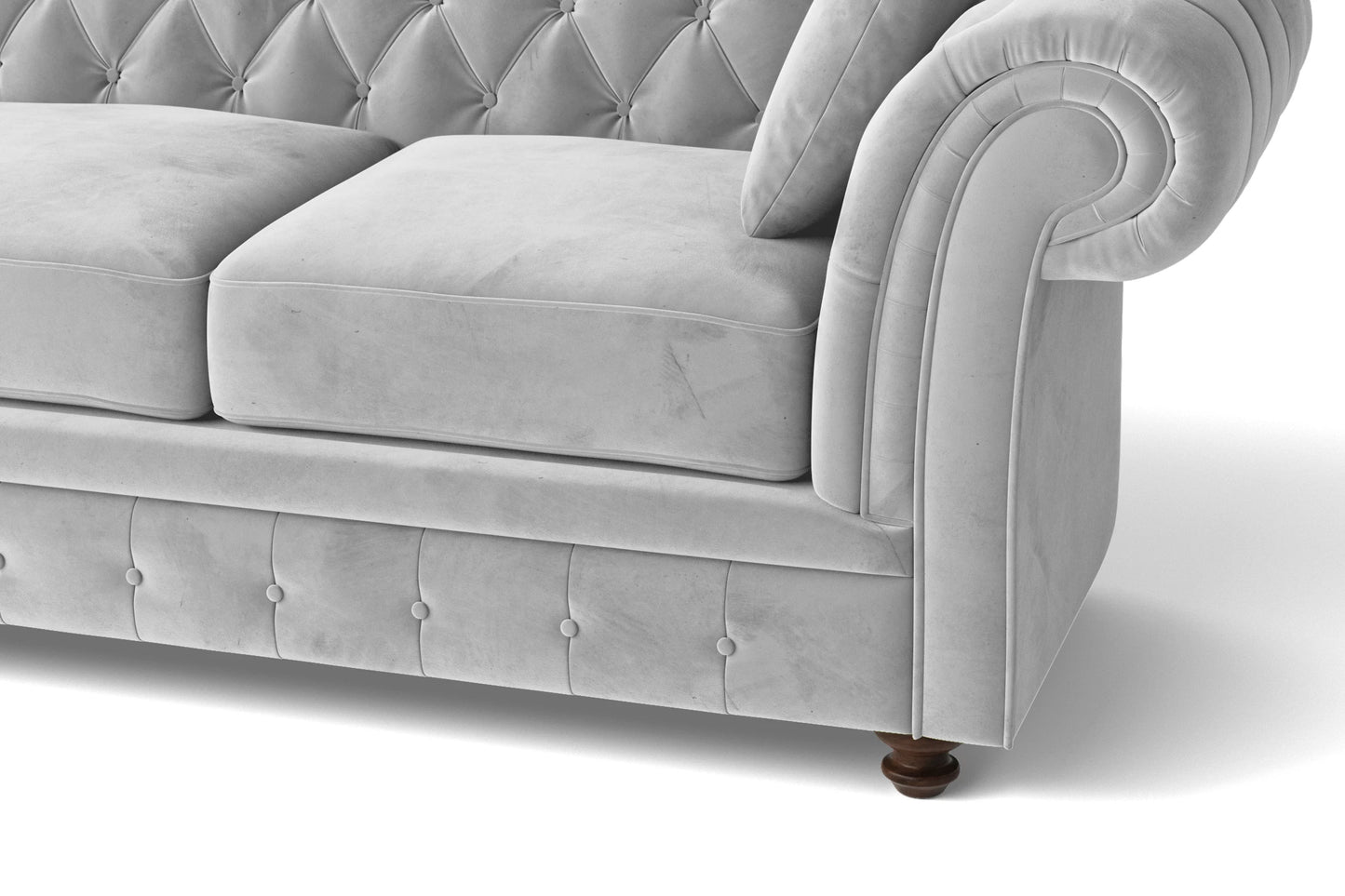 Pesaro 2 Seater Sofa White Velvet