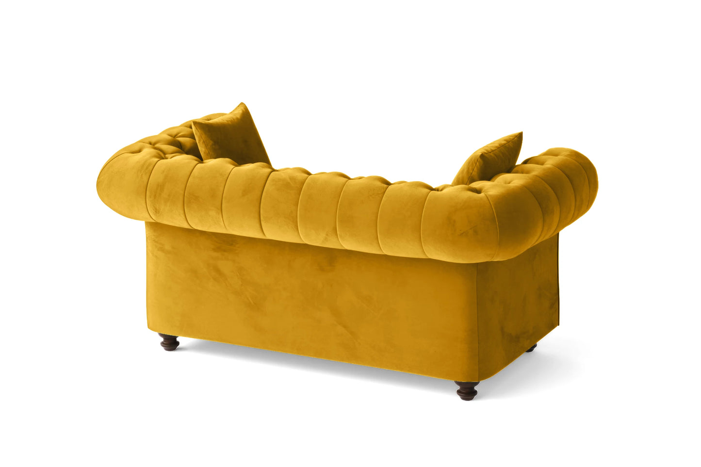 Pesaro 2 Seater Sofa Yellow Velvet