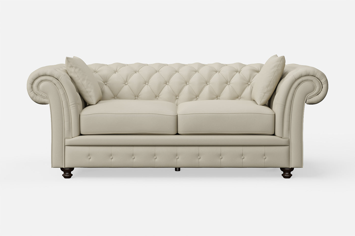 Pesaro 3 Seater Sofa Cream Leather