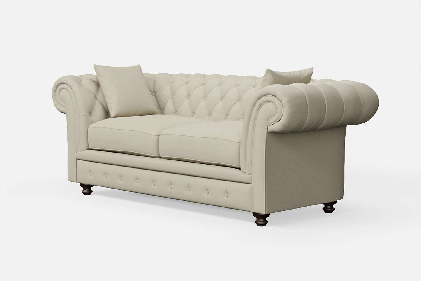 Pesaro 3 Seater Sofa Cream Leather