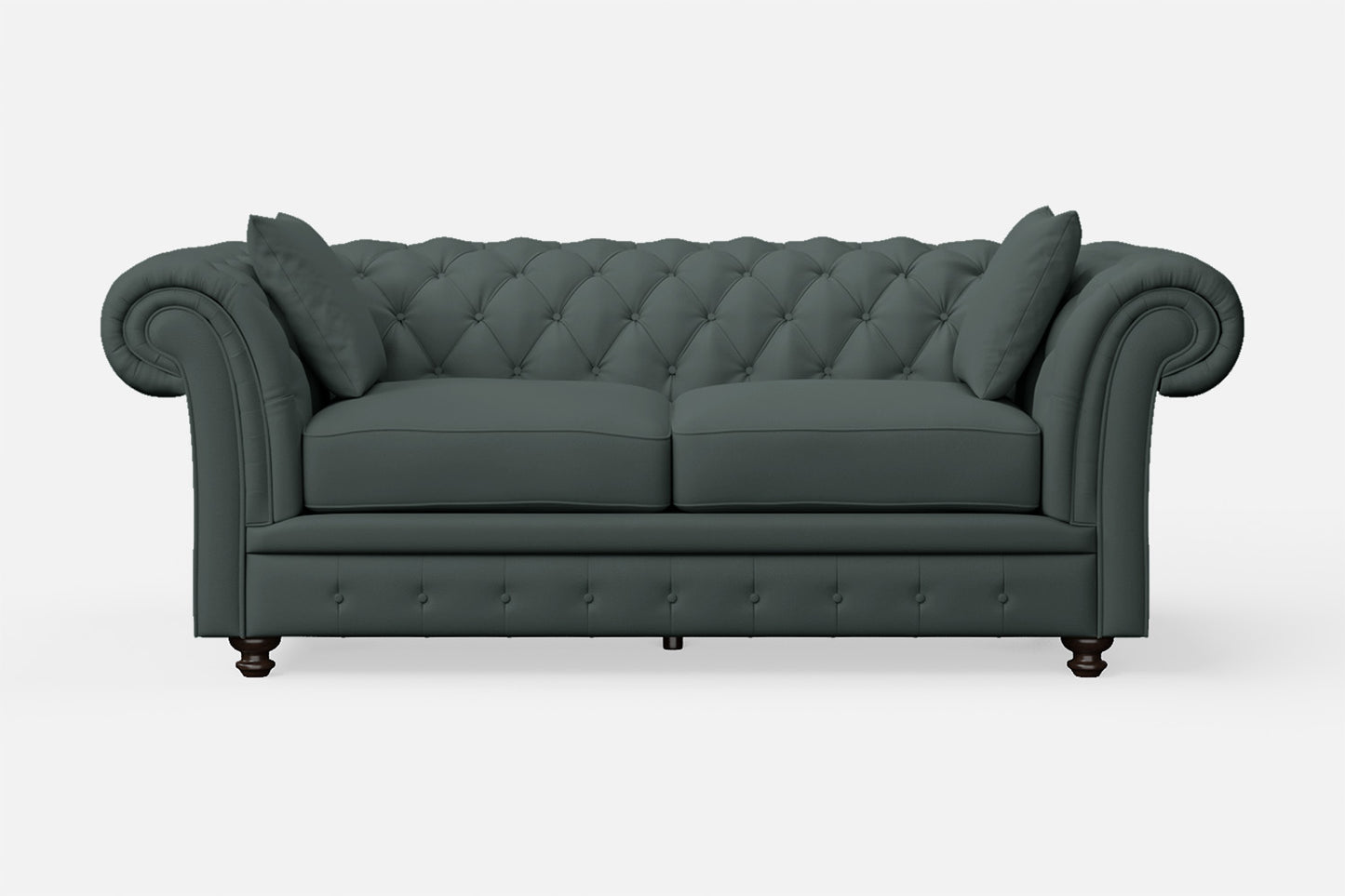 Pesaro 3 Seater Sofa Dusky Turquoise Leather