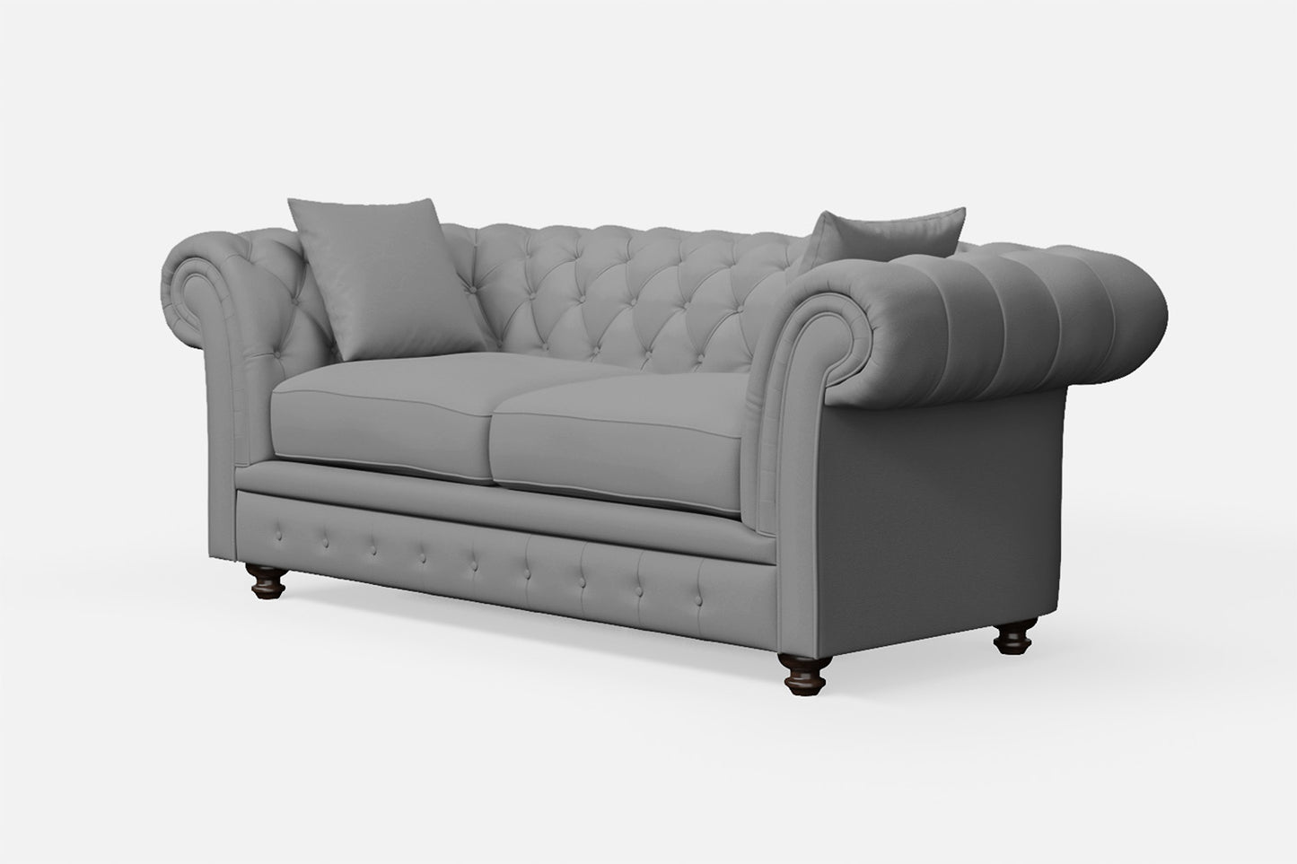 Pesaro 3 Seater Sofa Grey Leather