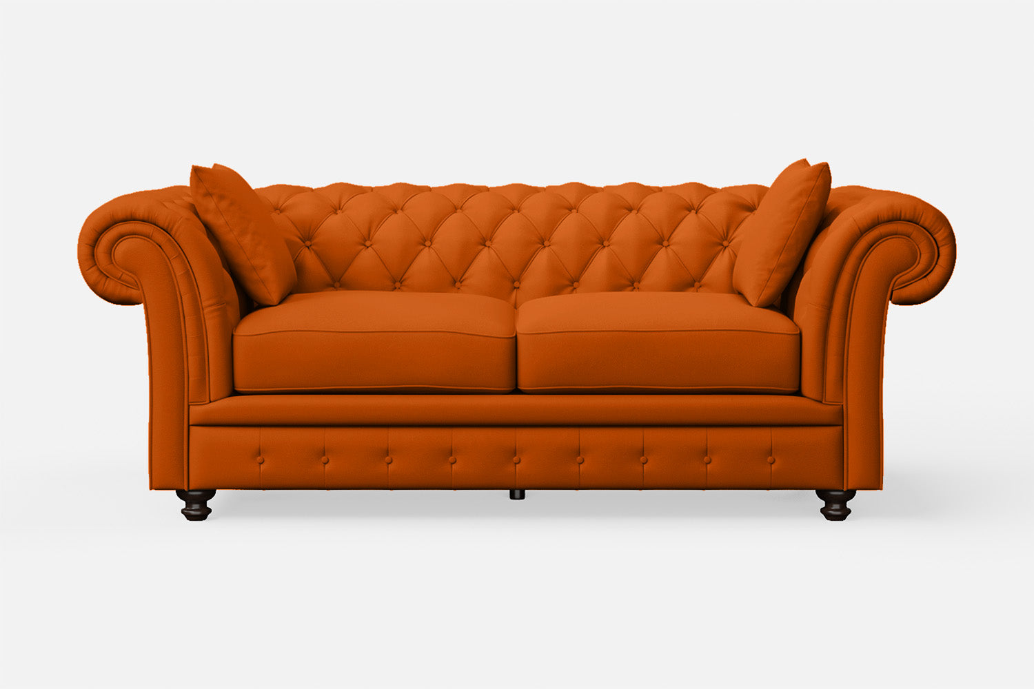 Pesaro 3 Seater Sofa Orange Leather