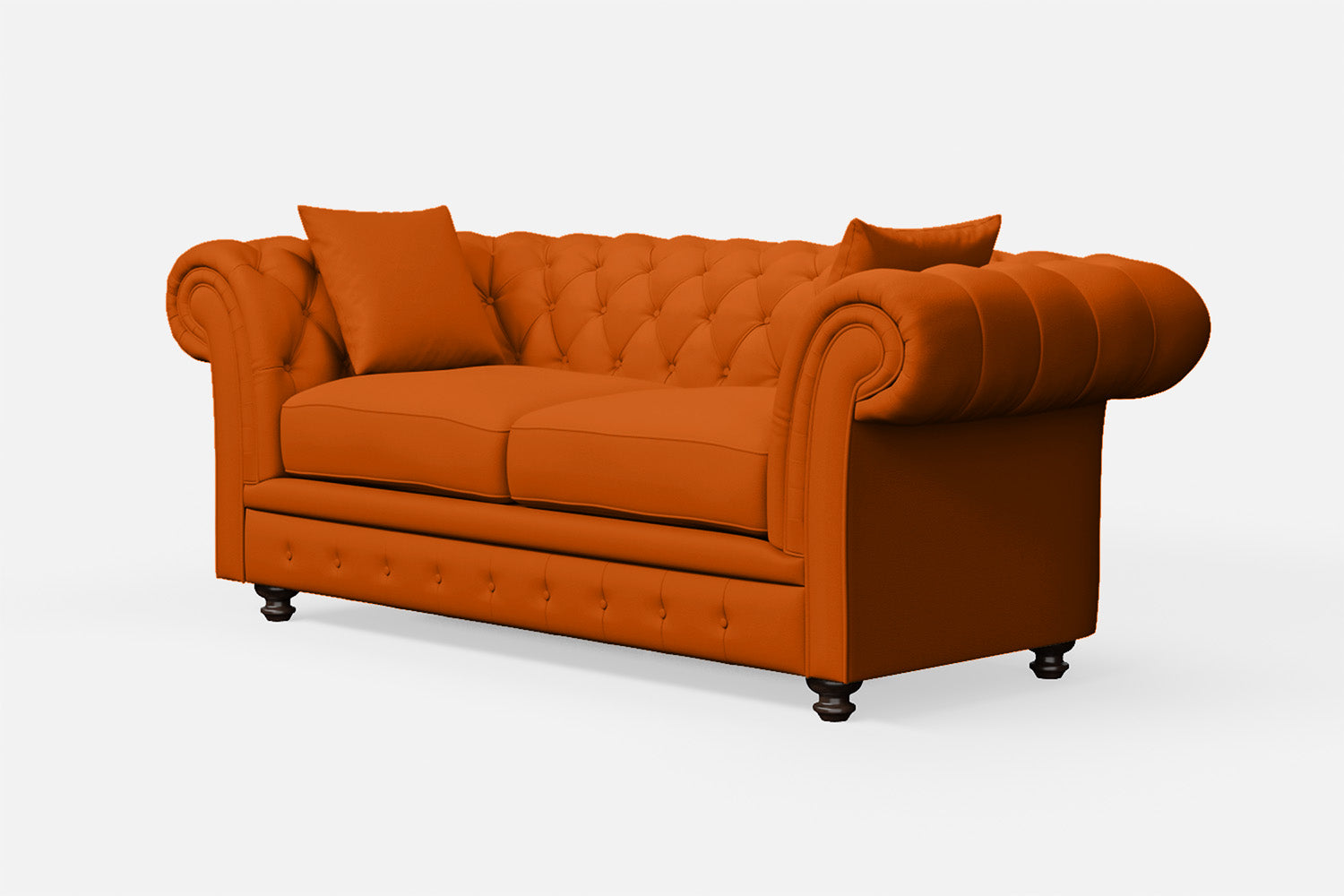 Pesaro 3 Seater Sofa Orange Leather