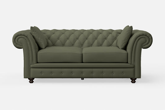 Pesaro 3 Seater Sofa Sage Leather