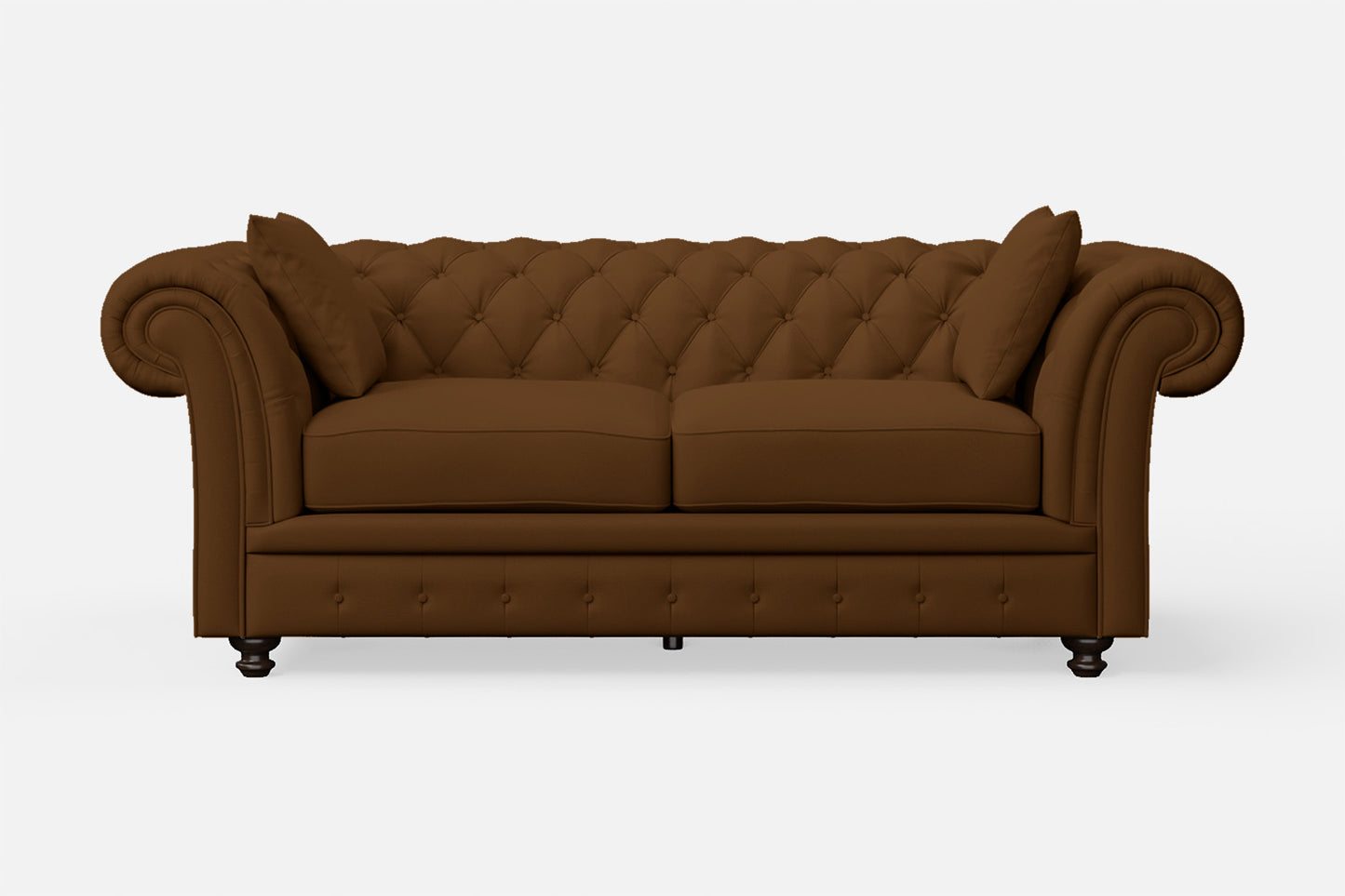 Pesaro 3 Seater Sofa Walnut Brown Leather