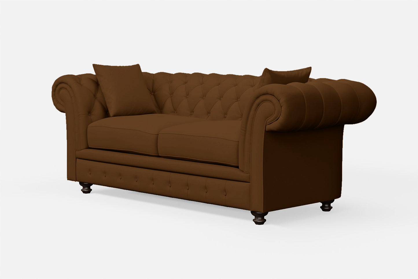 Pesaro 3 Seater Sofa Walnut Brown Leather