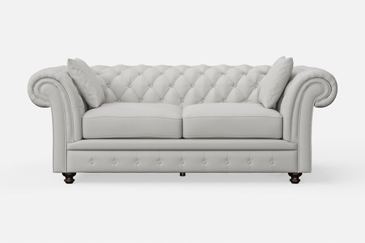 Pesaro 3 Seater Sofa White Leather