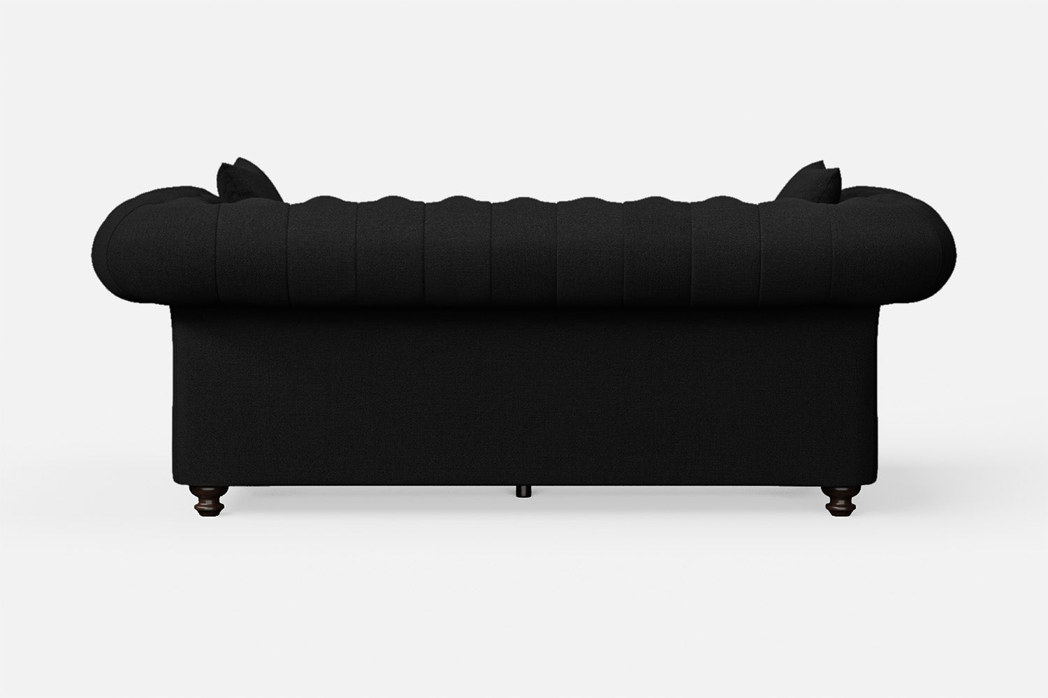 Pesaro 3 Seater Sofa Black Linen Fabric