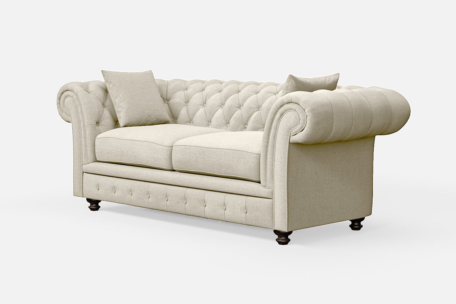 Pesaro 3 Seater Sofa Cream Linen Fabric