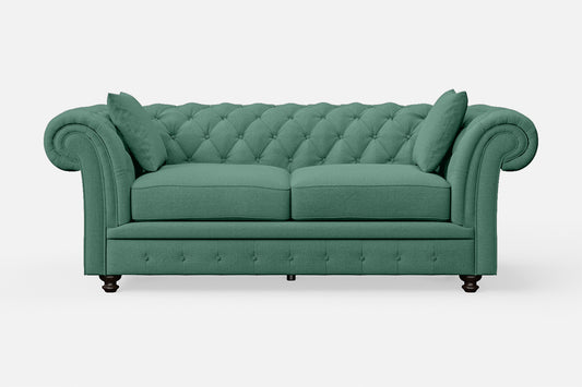 Pesaro 3 Seater Sofa Mint Green Linen Fabric