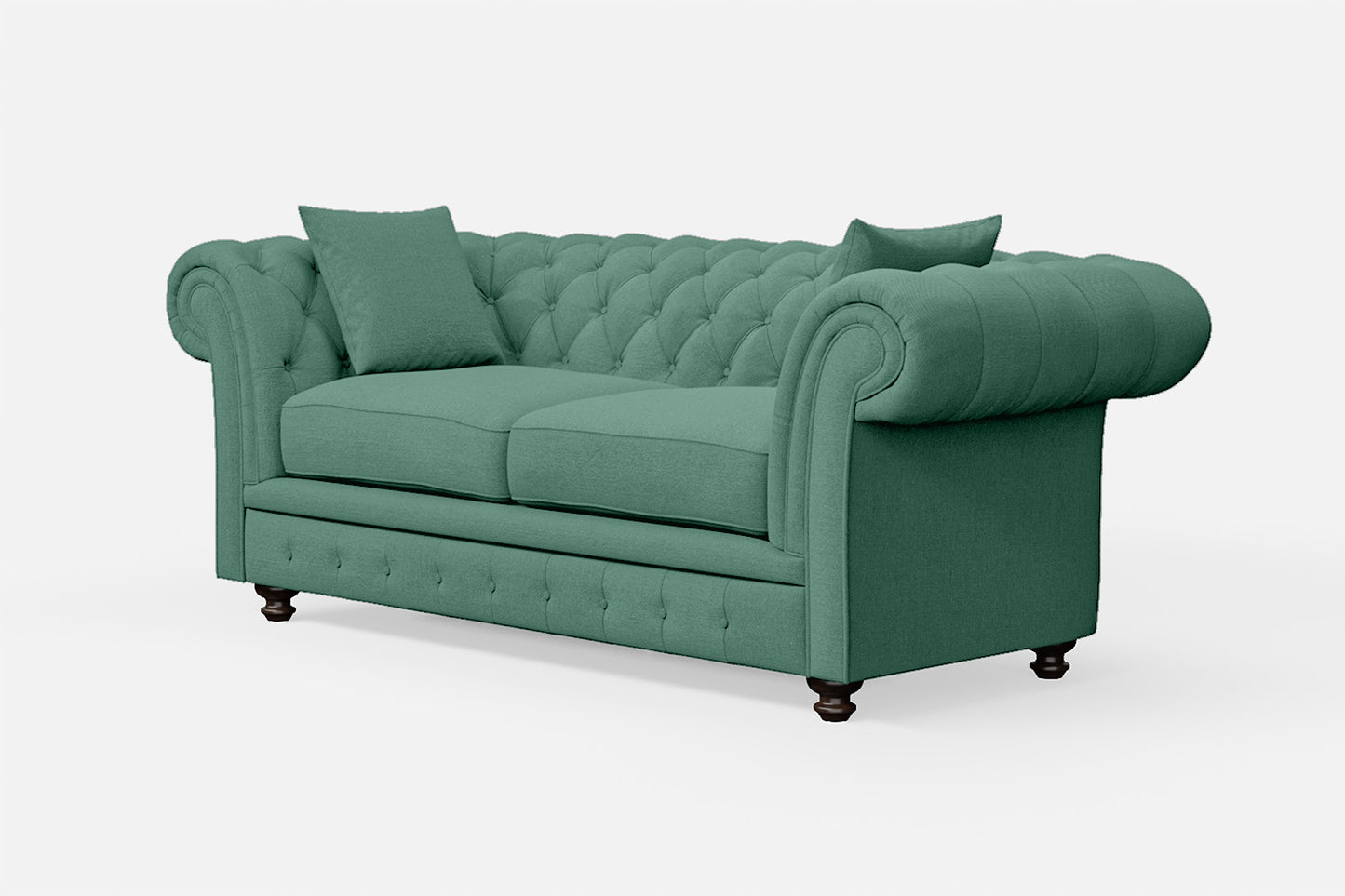 Pesaro 3 Seater Sofa Mint Green Linen Fabric