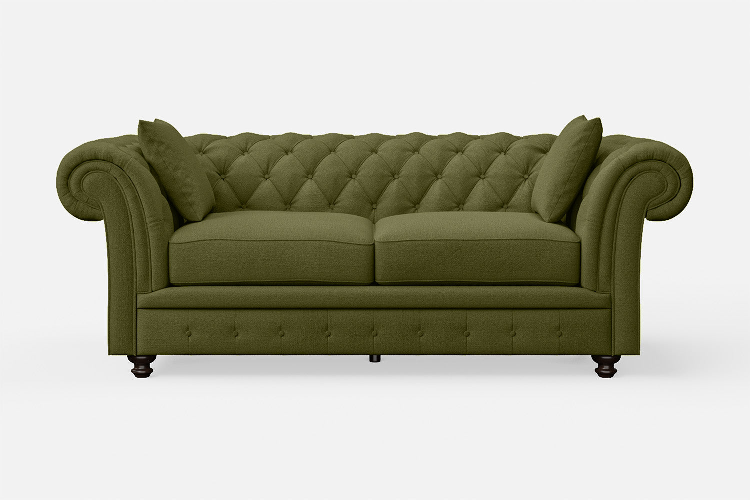 Pesaro 3 Seater Sofa Olive Linen Fabric