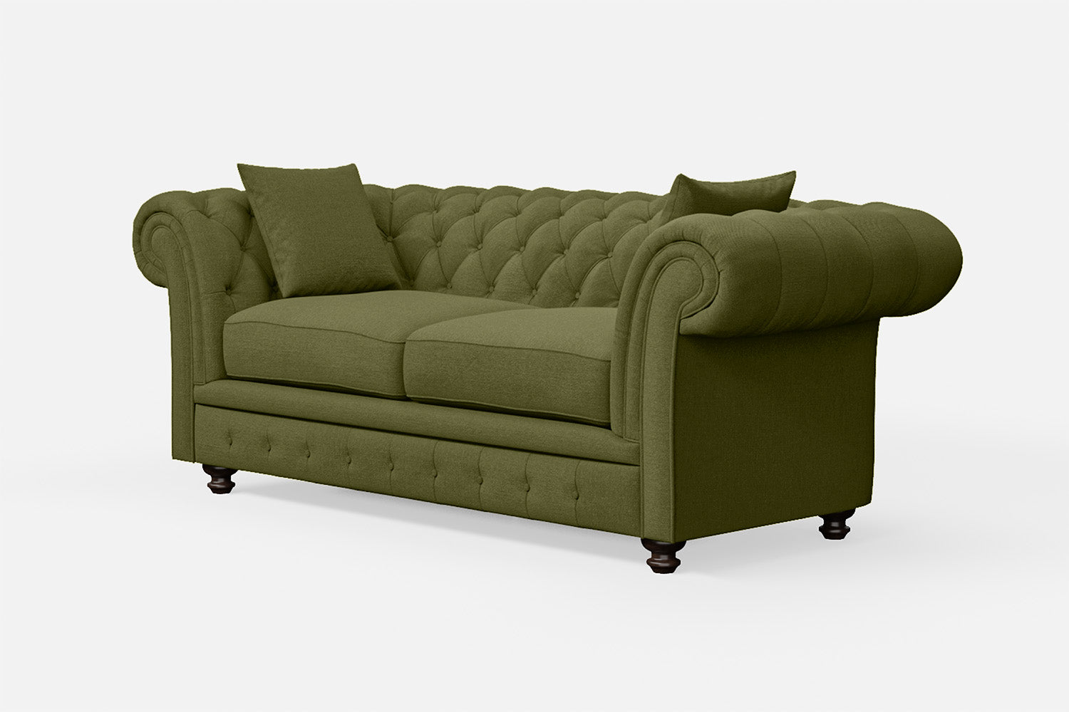 Pesaro 3 Seater Sofa Olive Linen Fabric