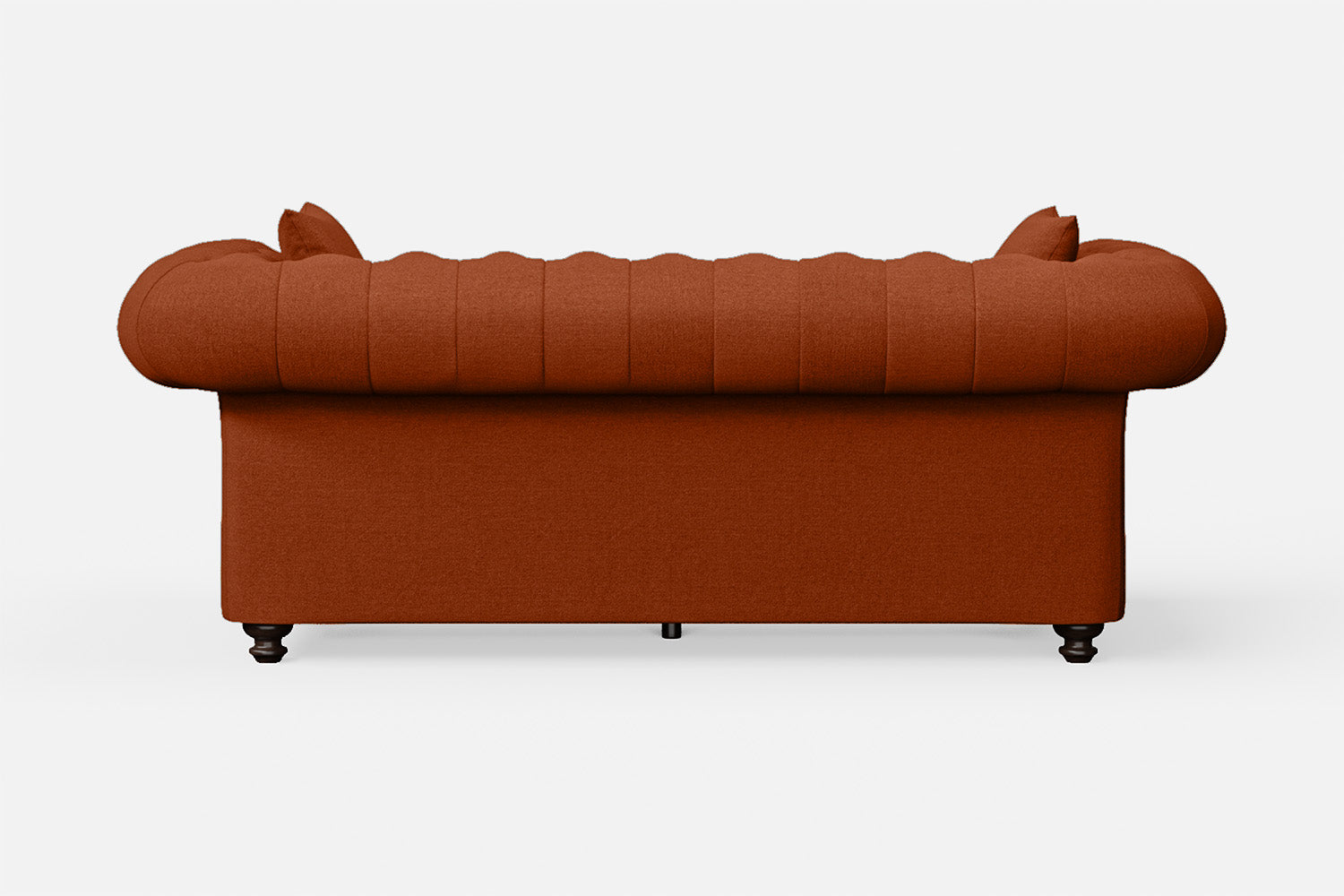 Pesaro 3 Seater Sofa Orange Linen Fabric