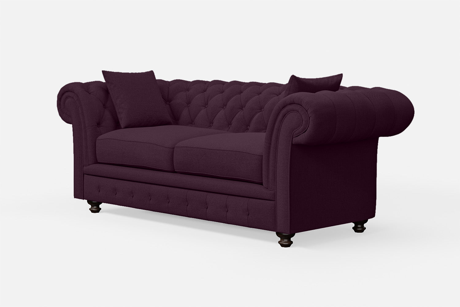 Pesaro 3 Seater Sofa Purple Linen Fabric