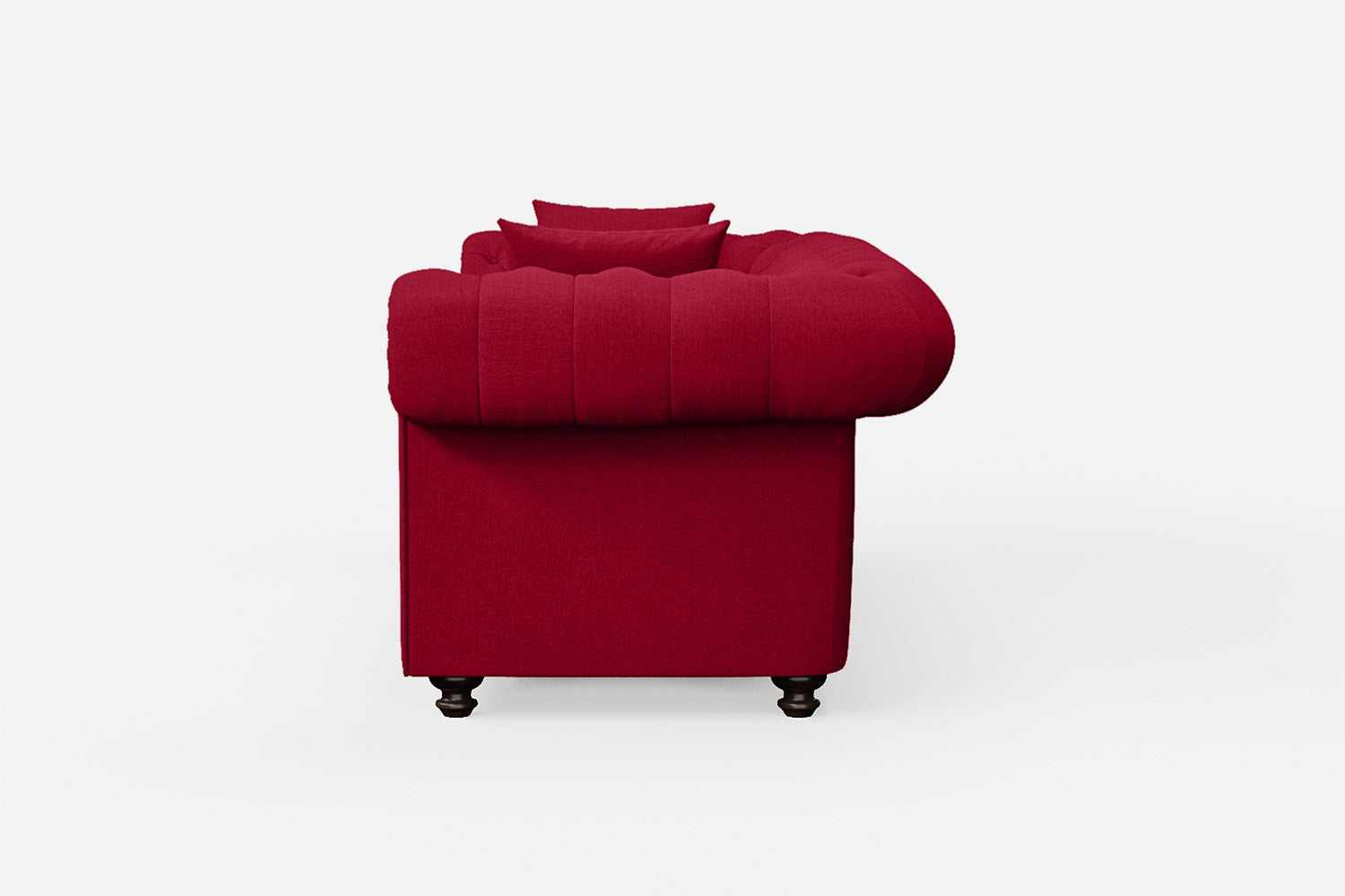 Pesaro 3 Seater Sofa Red Linen Fabric