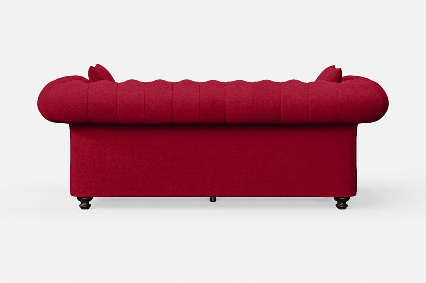 Pesaro 3 Seater Sofa Red Linen Fabric