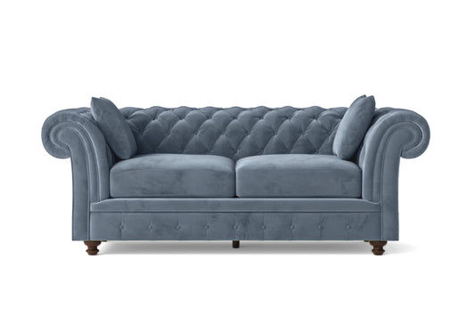 Pesaro 3 Seater Sofa Baby Blue Velvet