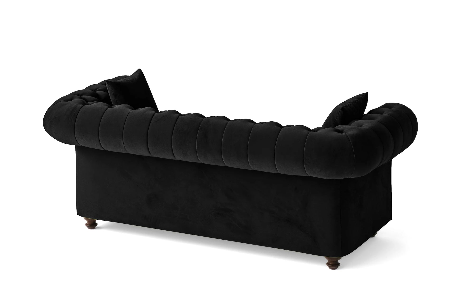 Pesaro 3 Seater Sofa Black Velvet