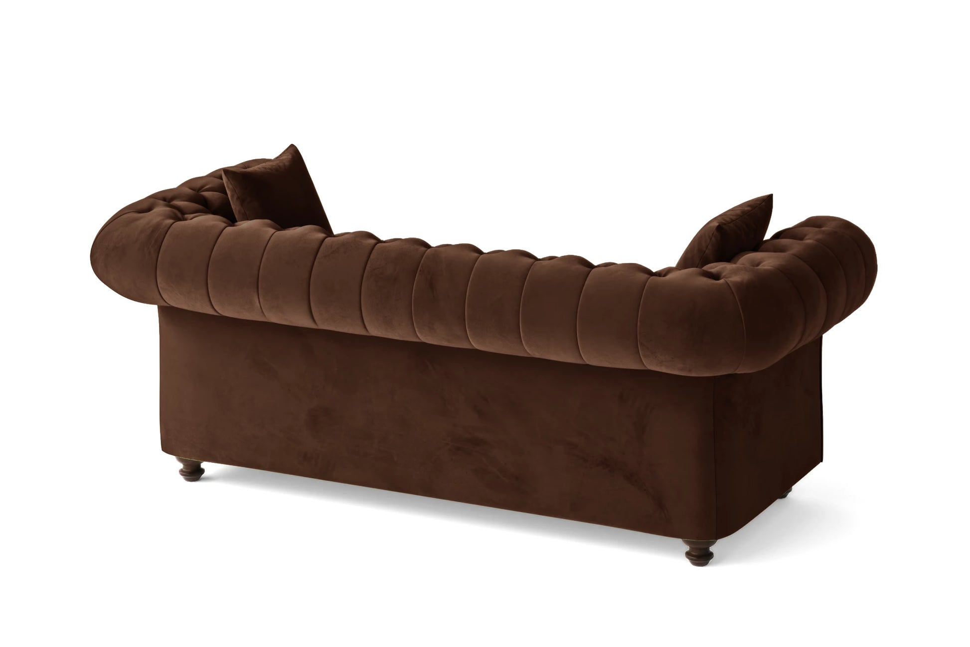 Pesaro 3 Seater Sofa Coffee Brown Velvet