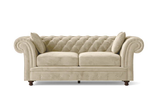 Pesaro 3 Seater Sofa Cream Velvet