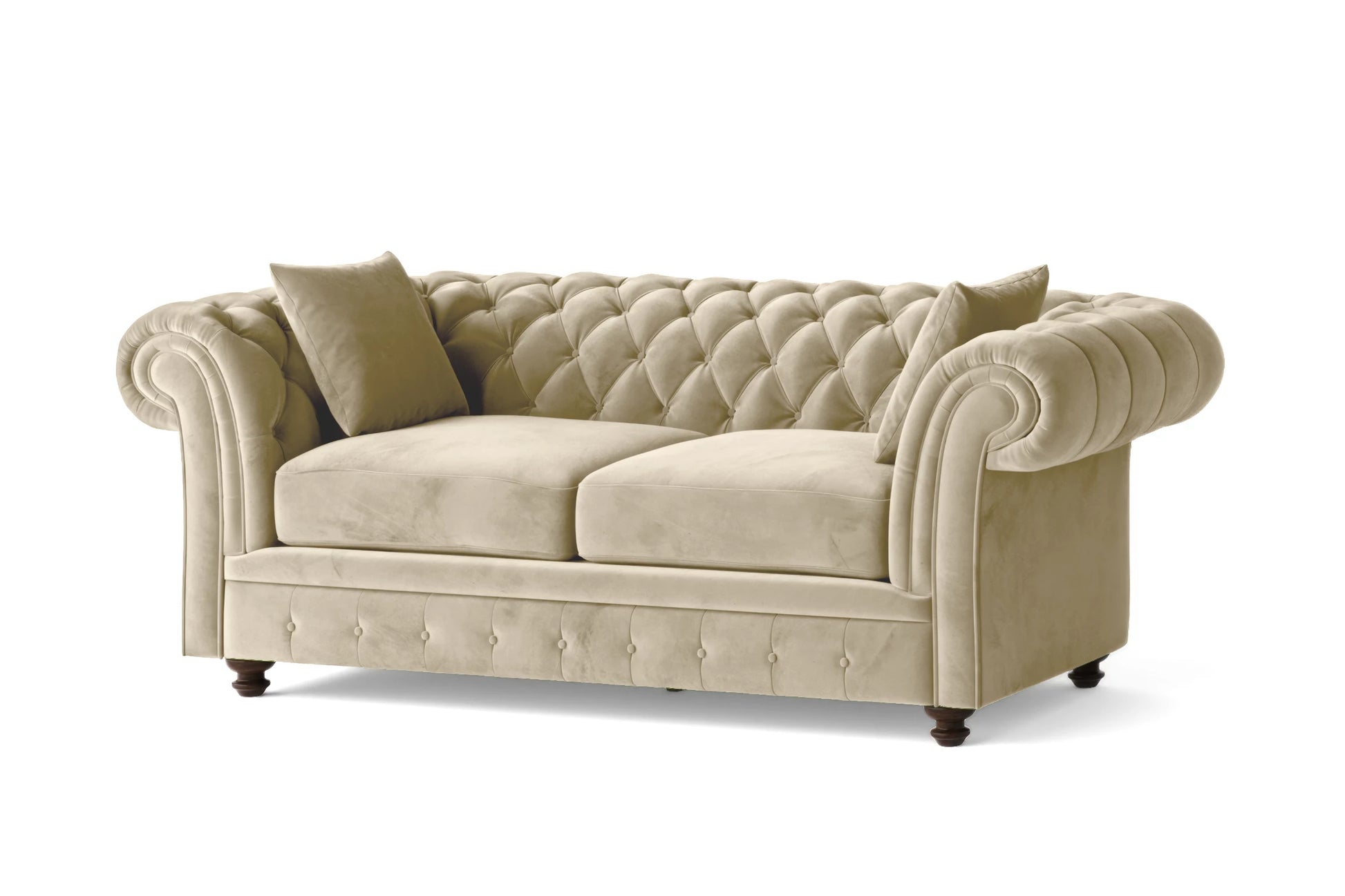 Pesaro 3 Seater Sofa Cream Velvet