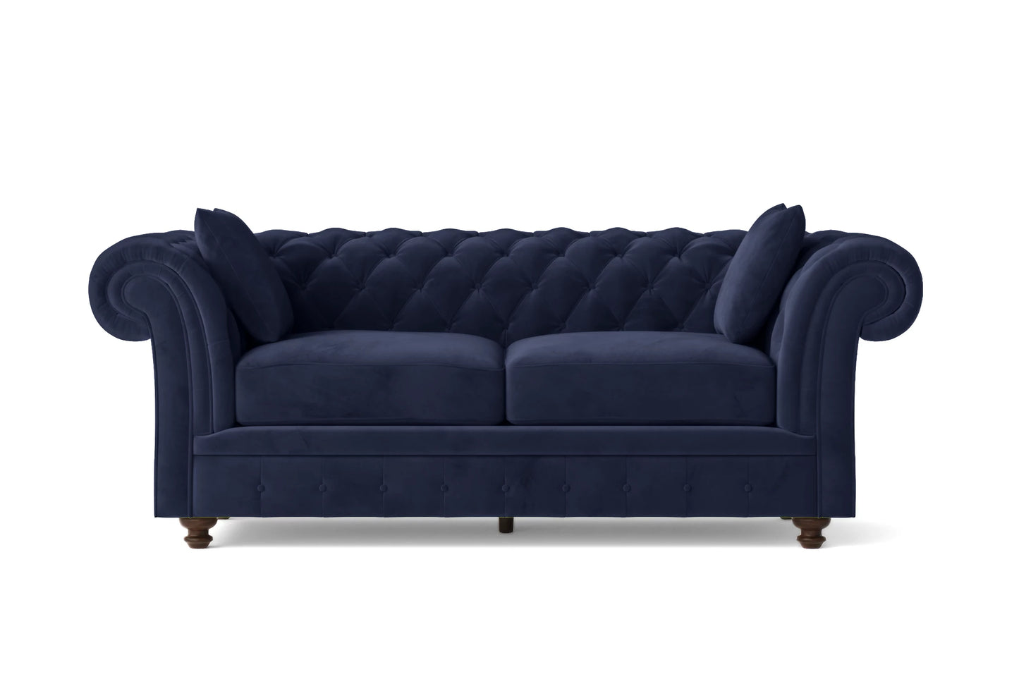 Pesaro 3 Seater Sofa Dark Blue Velvet