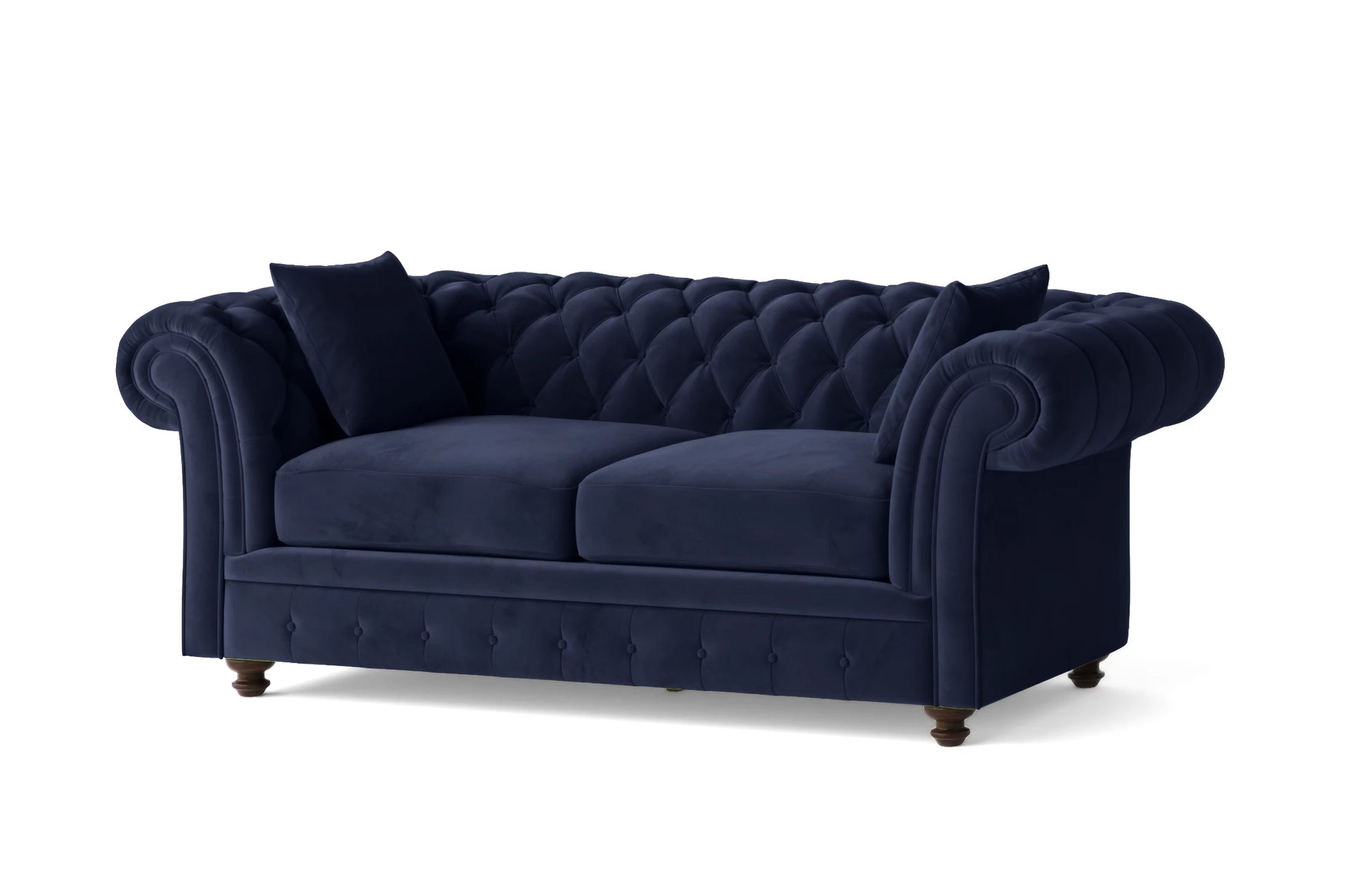 Pesaro 3 Seater Sofa Dark Blue Velvet