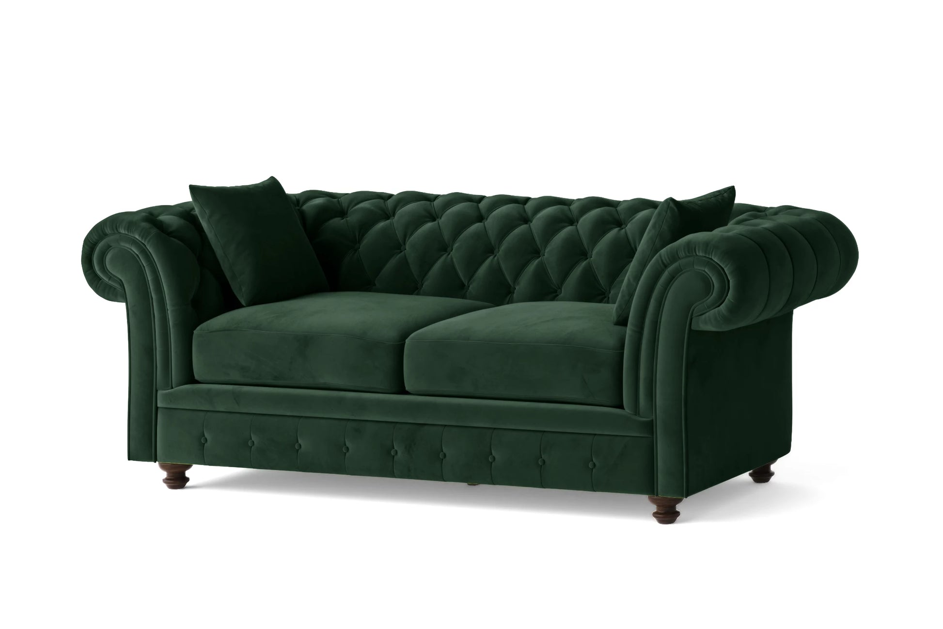 Pesaro 3 Seater Sofa Green Velvet