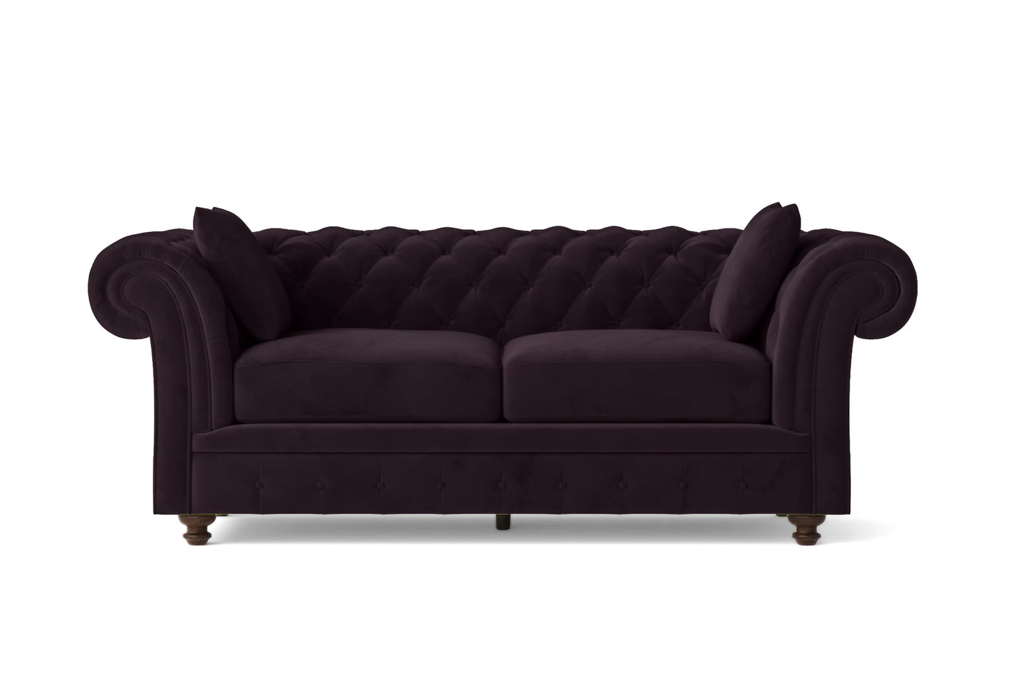 Pesaro 3 Seater Sofa Purple Velvet