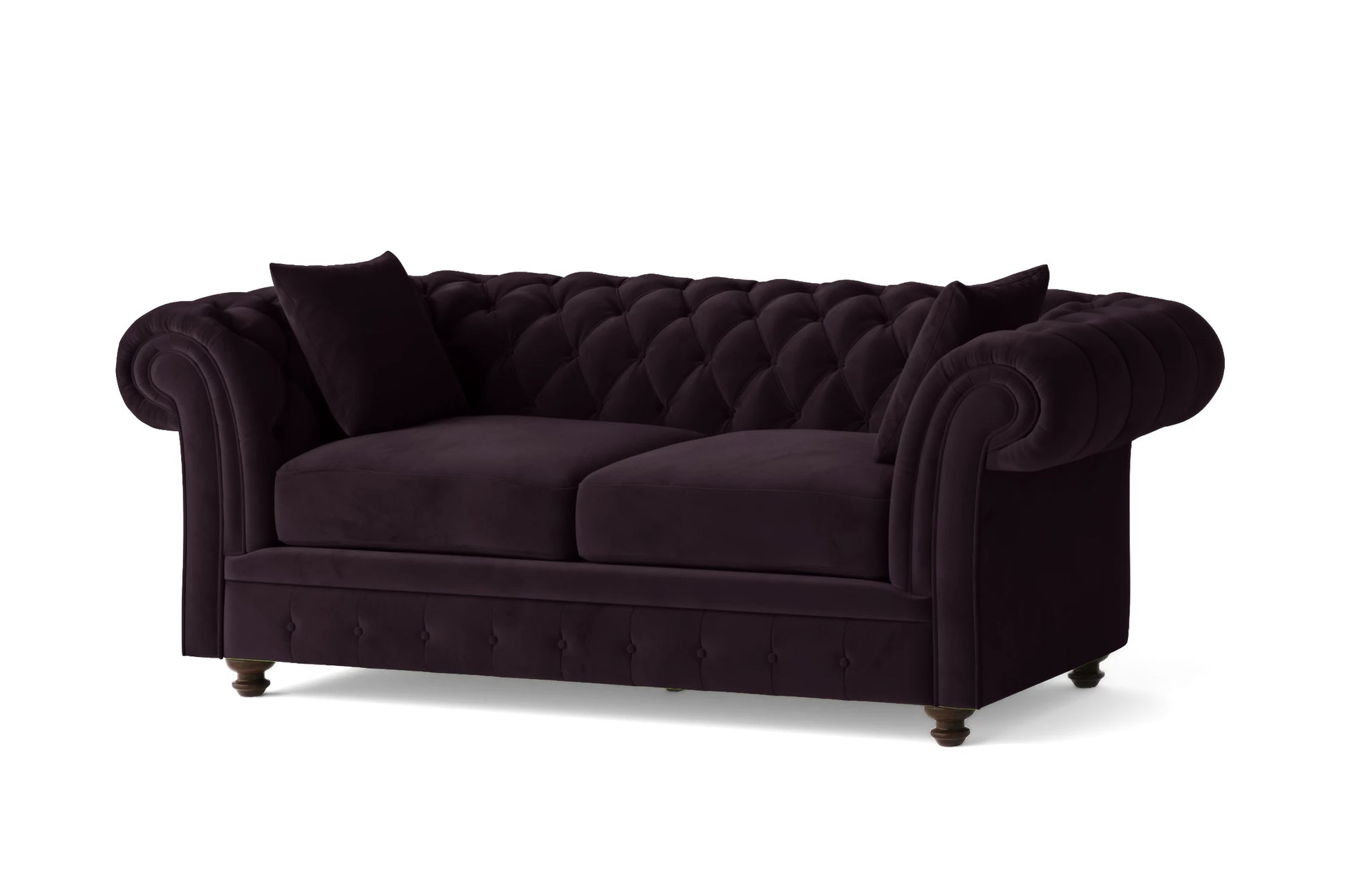 Pesaro 3 Seater Sofa Purple Velvet