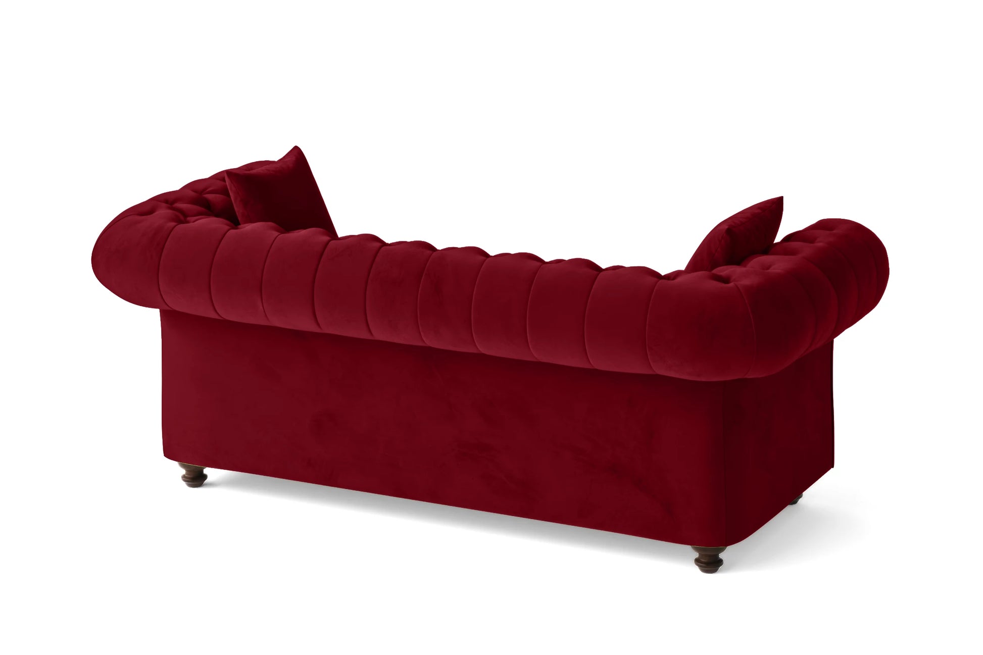 Pesaro 3 Seater Sofa Red Velvet